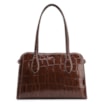  Bolsa Tote Couro Maxi Croco Marrom - imagem 4