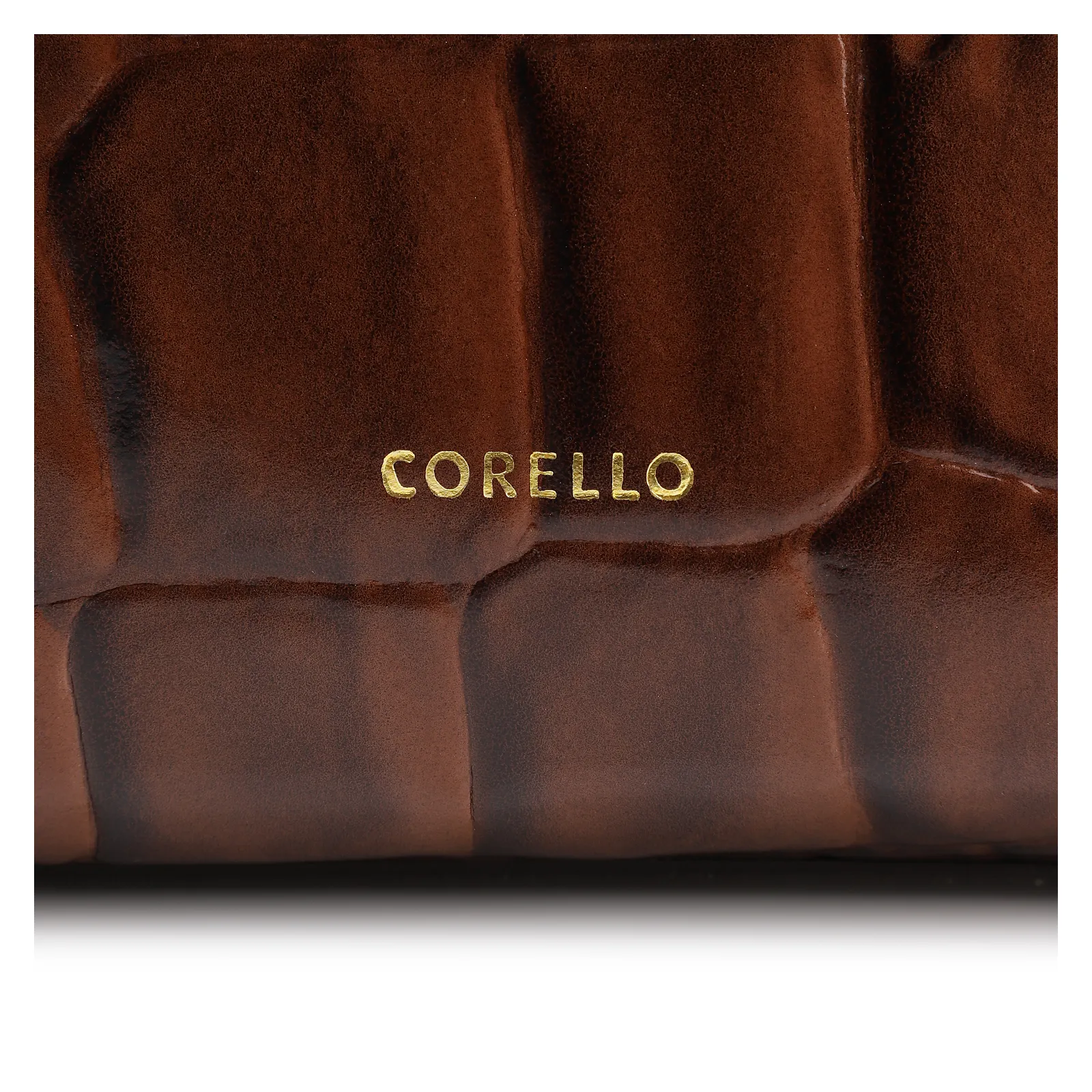  Bolsa Tote Couro Maxi Croco Marrom