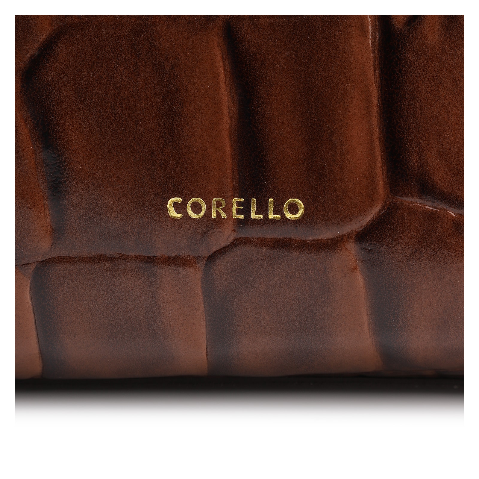 Bolsa Tote Couro Maxi Croco Marrom