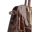  Bolsa Tote Couro Maxi Croco Marrom - imagem 9