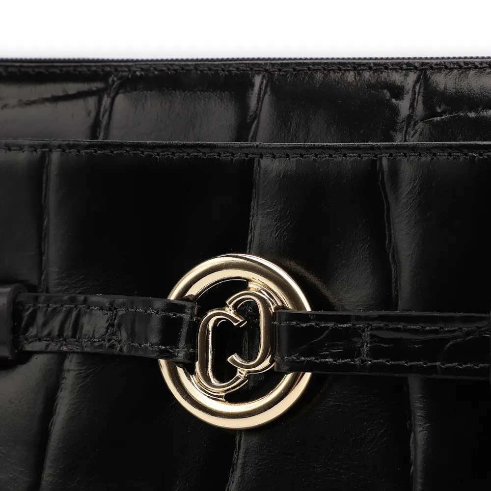 Bolsa Tote Couro Maxi Croco Preto - imagem 7