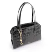  Bolsa Tote Couro Maxi Croco Preto - imagem 5