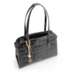  Bolsa Tote Couro Maxi Croco Preto - imagem 5