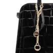  Bolsa Tote Couro Maxi Croco Preto - imagem 8