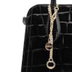  Bolsa Tote Couro Maxi Croco Preto - imagem 8
