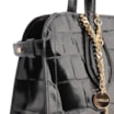  Bolsa Tote Couro Maxi Croco Preto - imagem 9