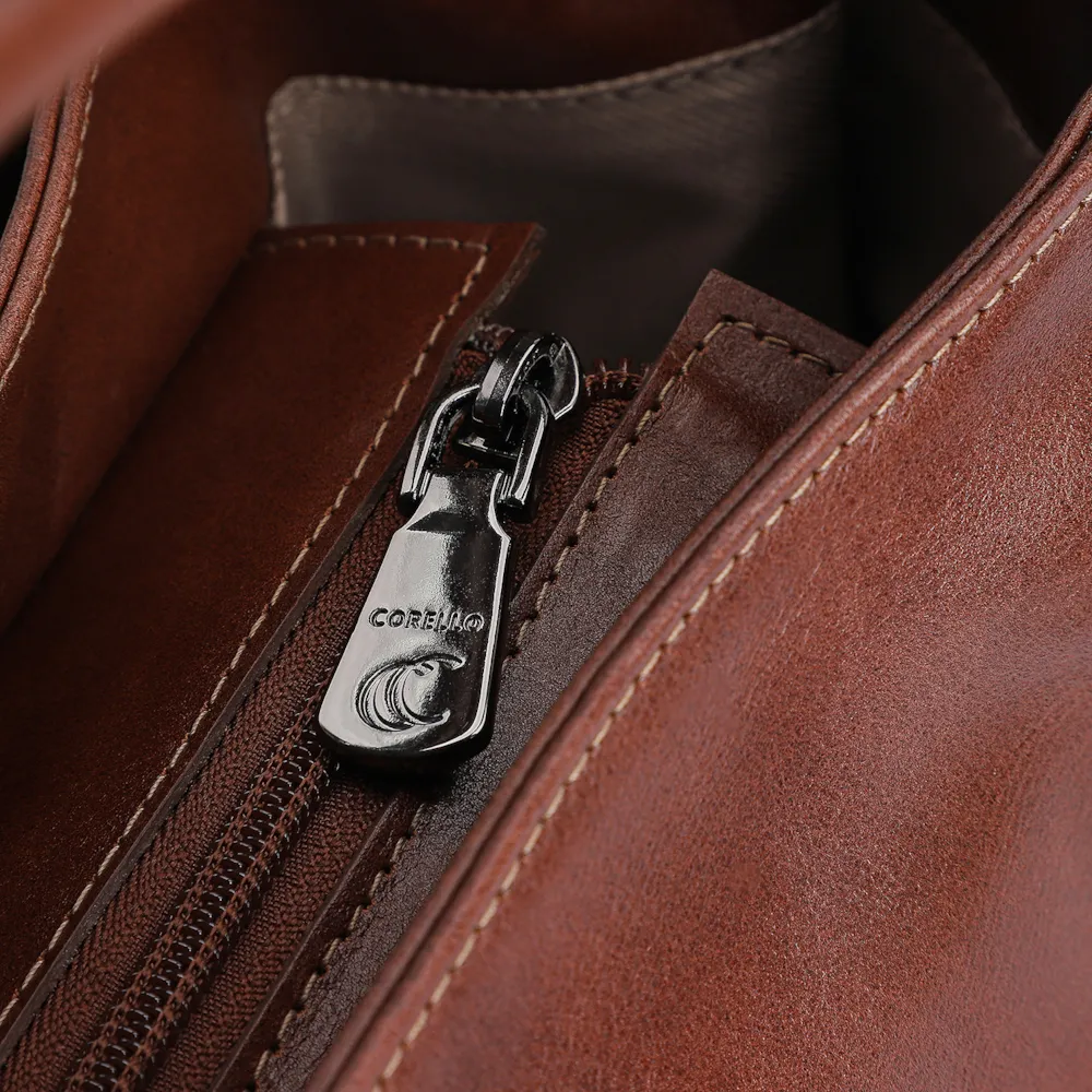 Bolsa Tote Couro Mogno/Biscuit - imagem 5