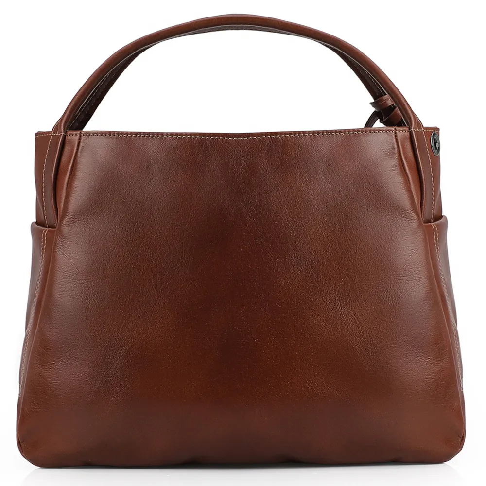 Bolsa Tote Couro Mogno/Biscuit - imagem 3