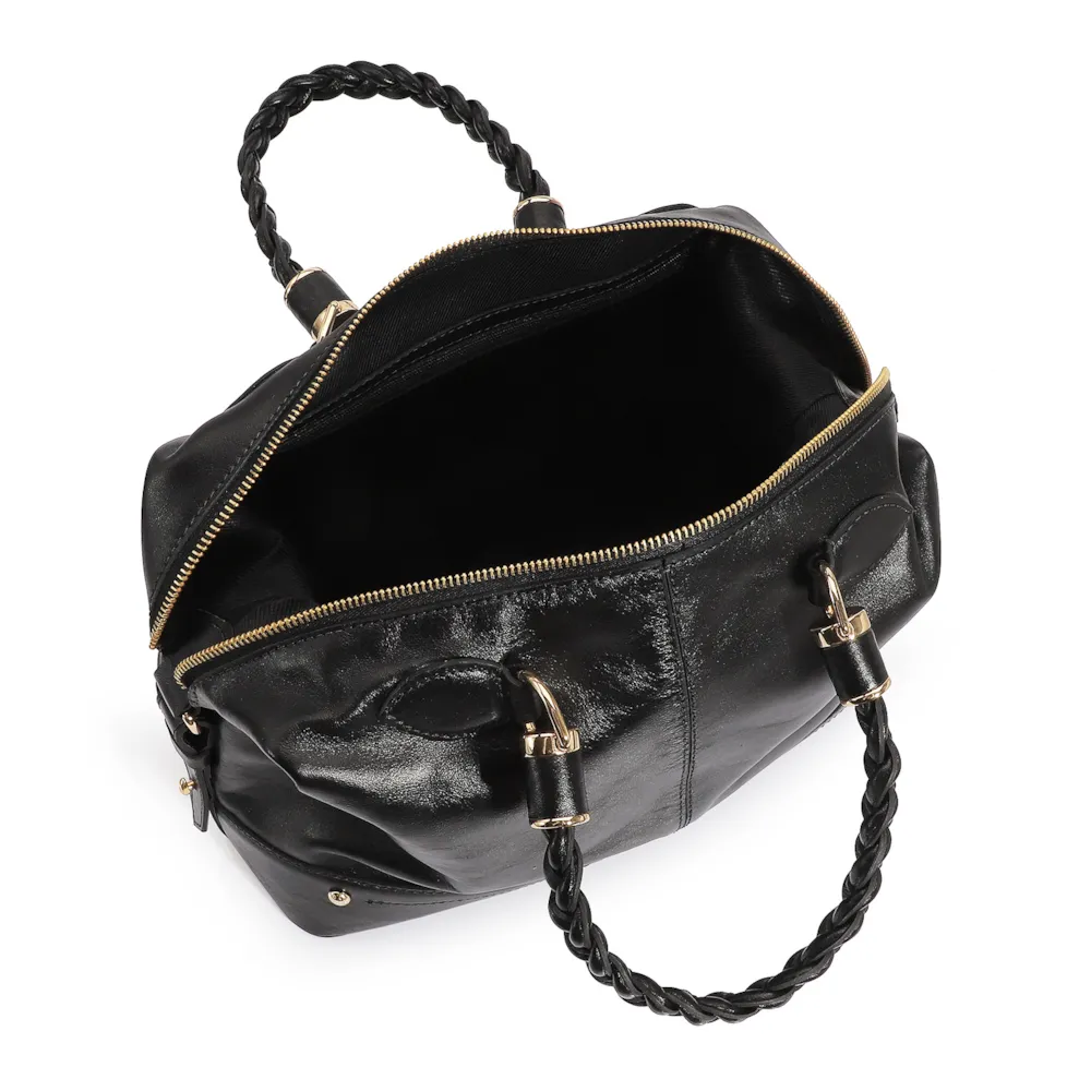 Bolsa Tote Couro New Floater Preto - imagem 5