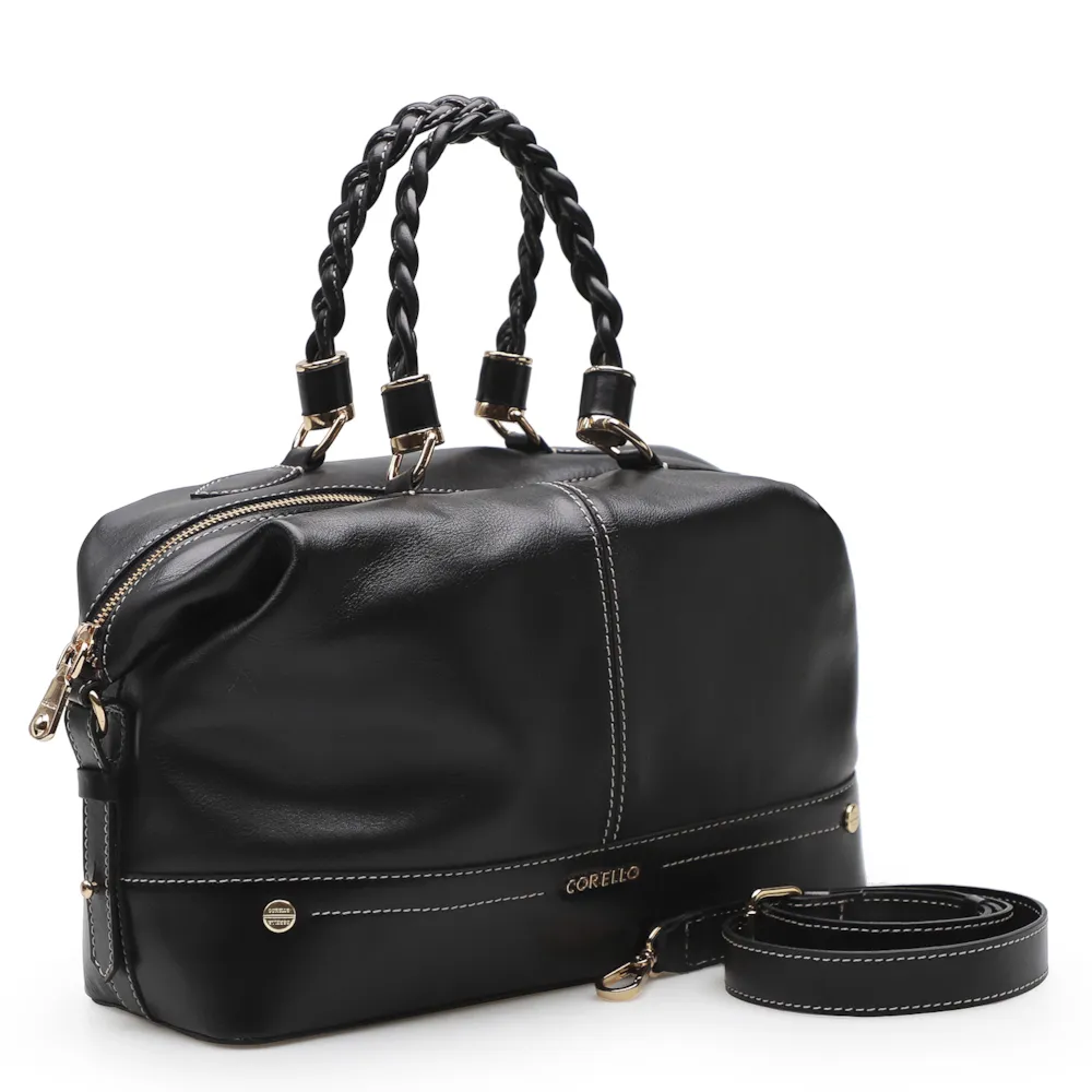 Bolsa Tote Couro New Floater Preto - imagem 3