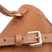 Bolsa Tote Couro Nobuck Croco/Couro Marrom Claro - imagem 6