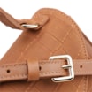 Bolsa Tote Couro Nobuck Croco/Couro Marrom Claro - imagem 6