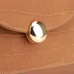 Bolsa Tote Couro Nobuck Croco/Couro Marrom Claro - imagem 8