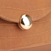 Bolsa Tote Couro Nobuck Croco/Couro Marrom Claro - imagem 8