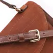 Bolsa Tote Couro Nobuck Croco/Couro Marrom Escuro - imagem 8