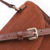 Bolsa Tote Couro Nobuck Croco/Couro Marrom Escuro - imagem 8