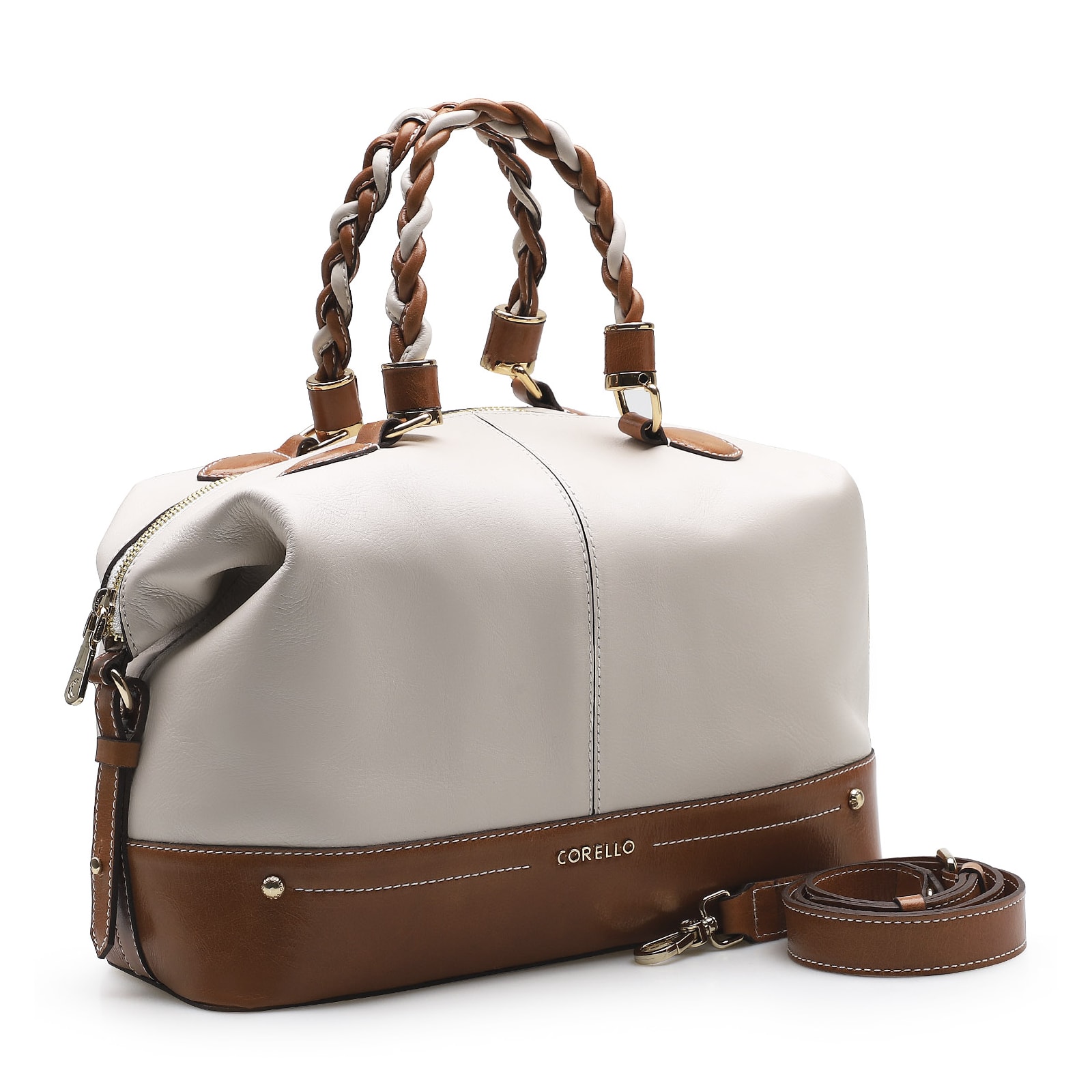 Bolsa Tote Couro Off White