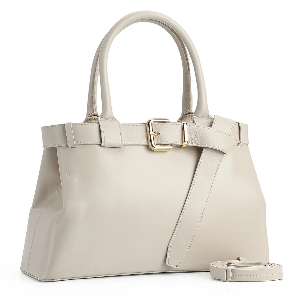 Bolsa Tote Couro Off White - imagem 3