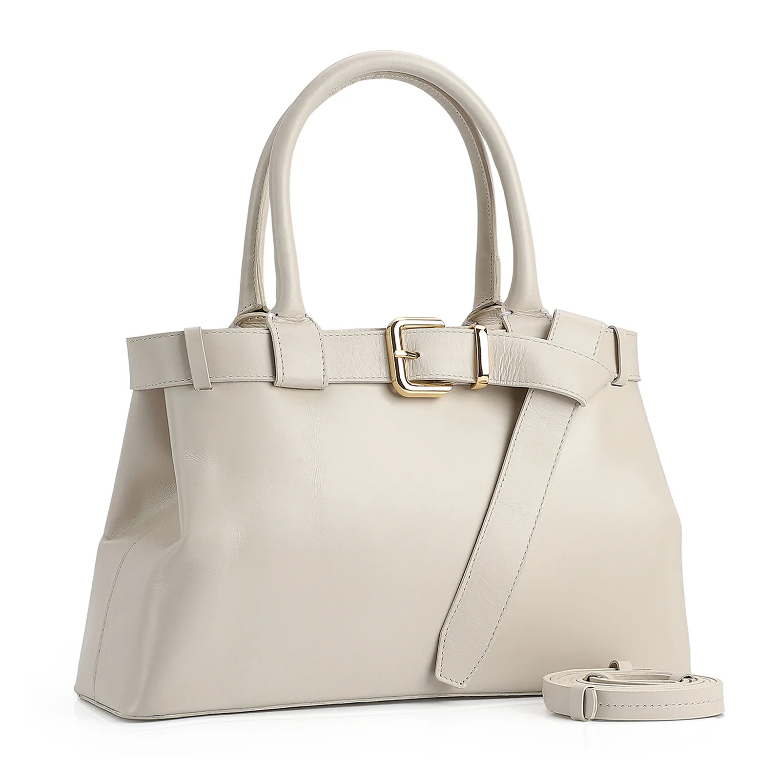 Bolsa Tote Couro Off White