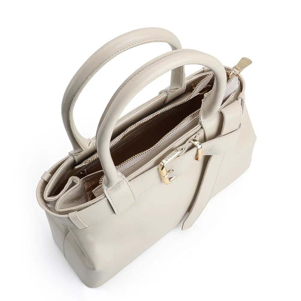 Bolsa Tote Couro Off White - imagem 5