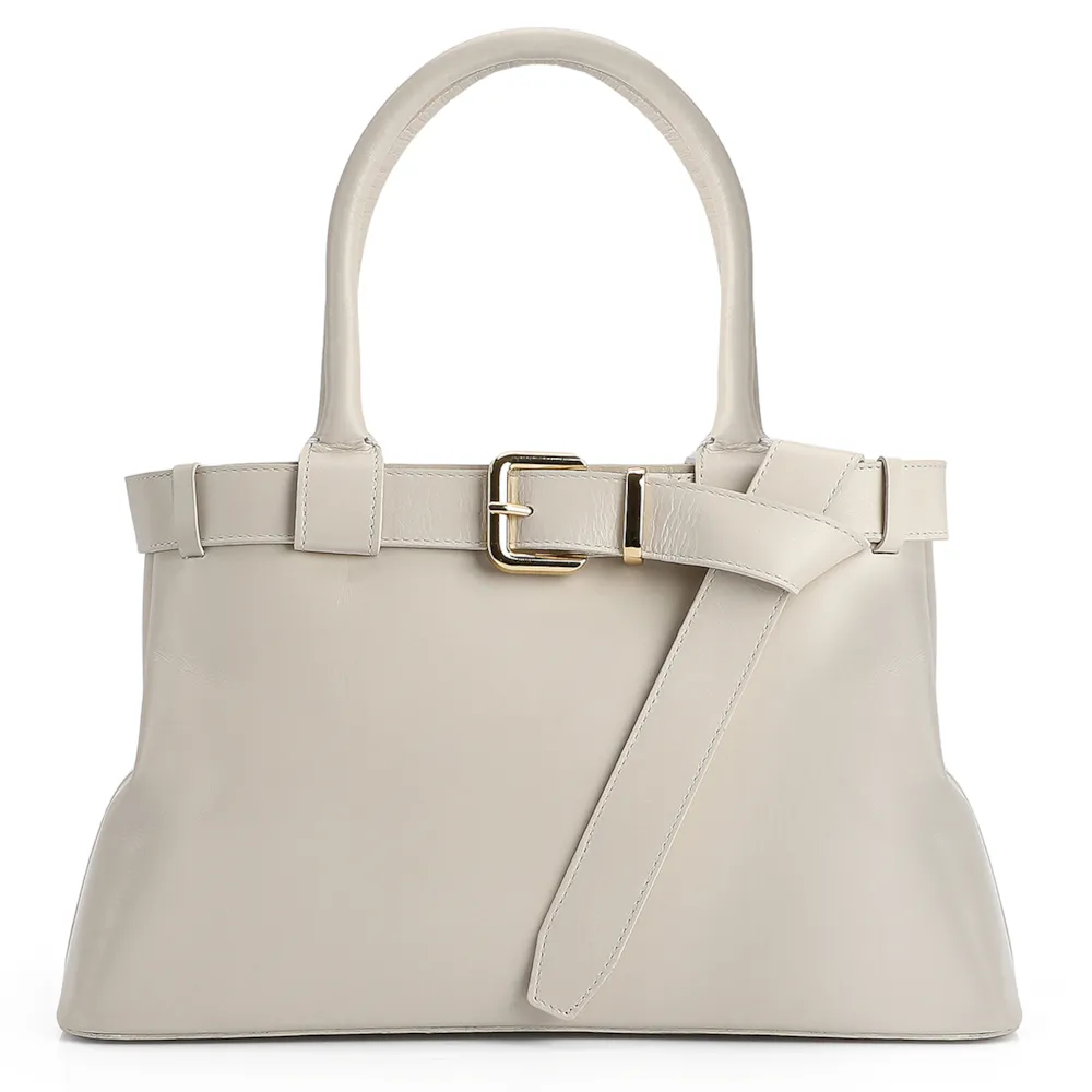 Bolsa Tote Couro Off White