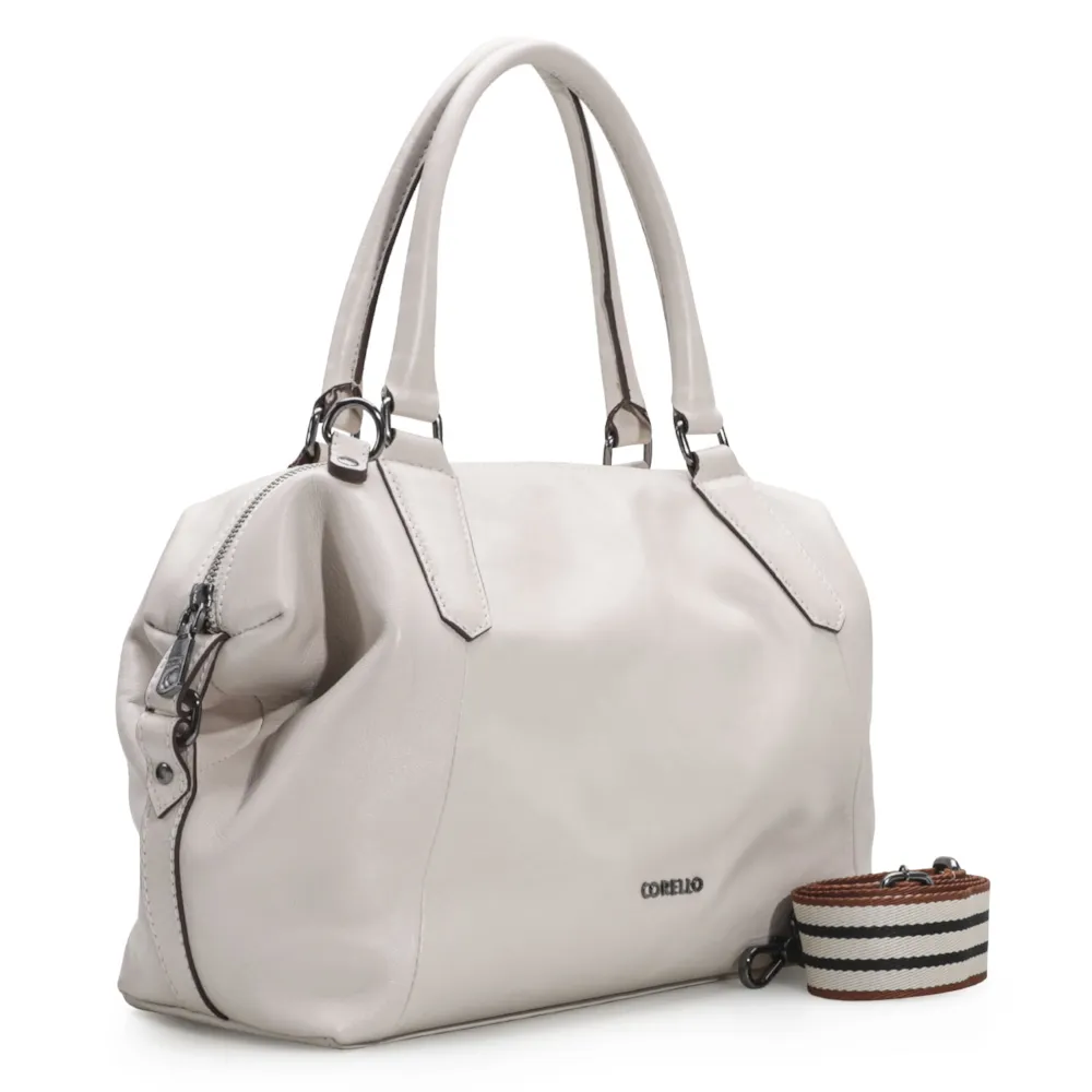Bolsa Tote Couro Off White - imagem 2