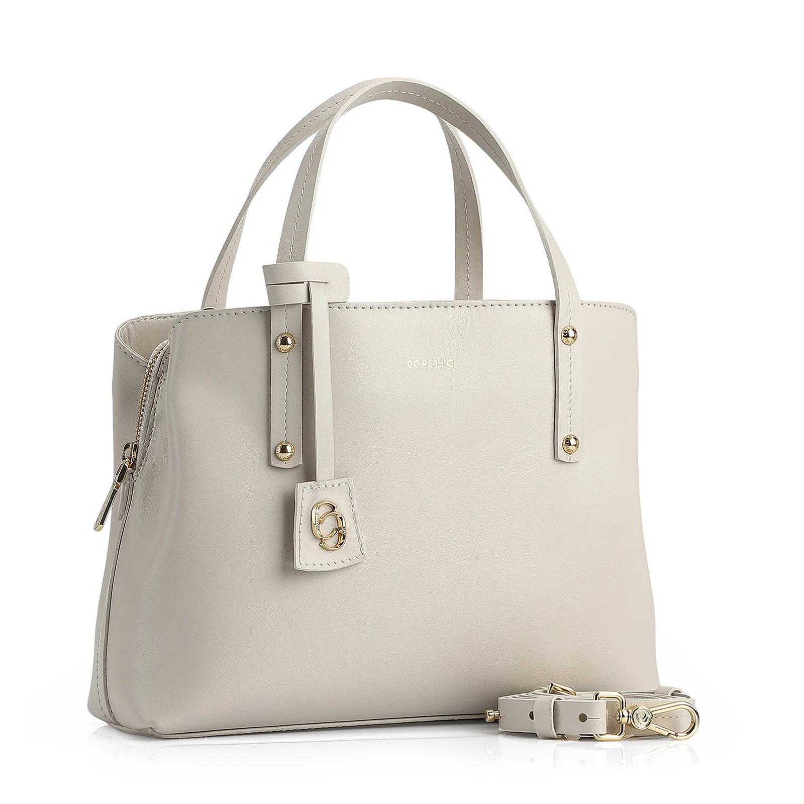 Bolsa Tote Couro Off White
