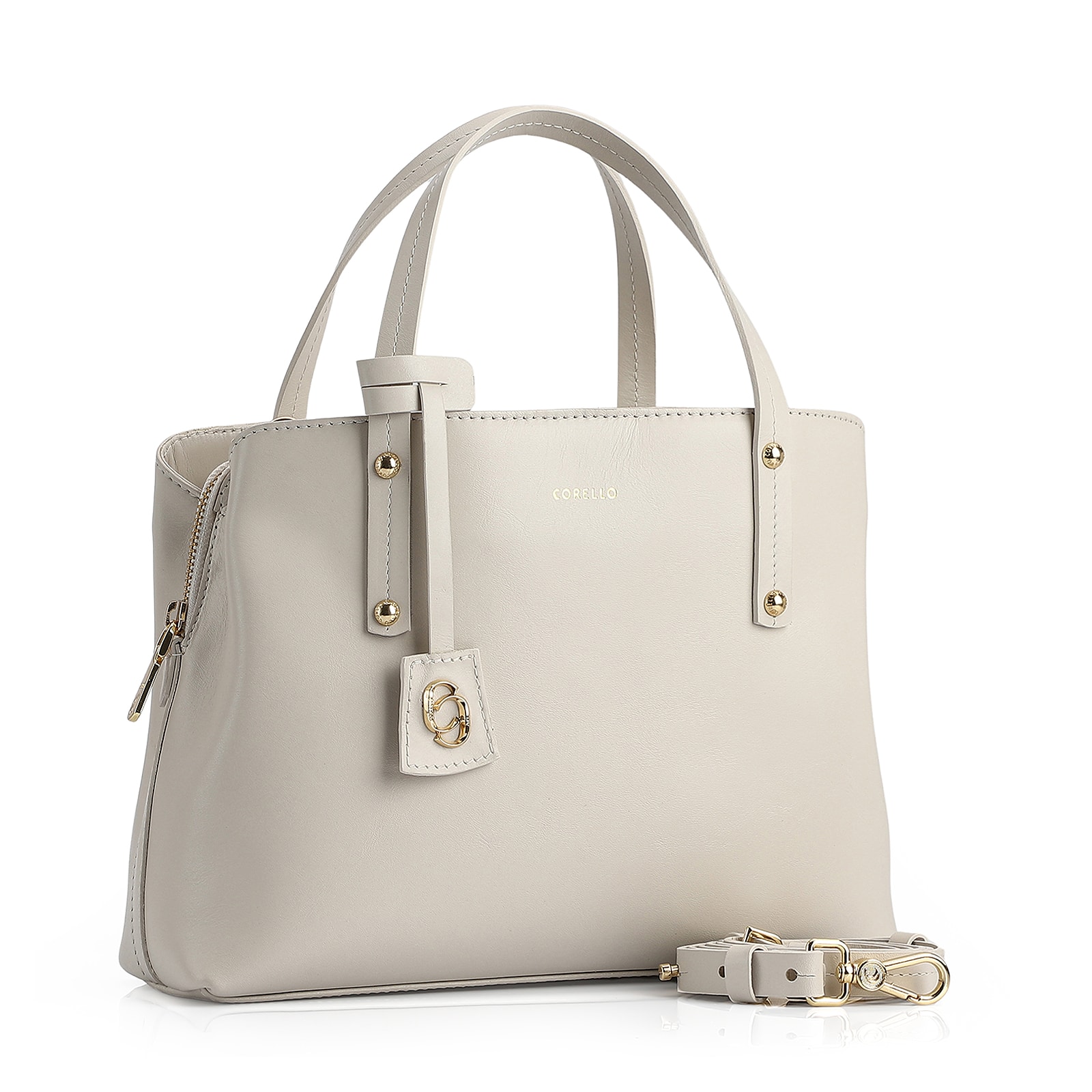 Bolsa Tote Couro Off White