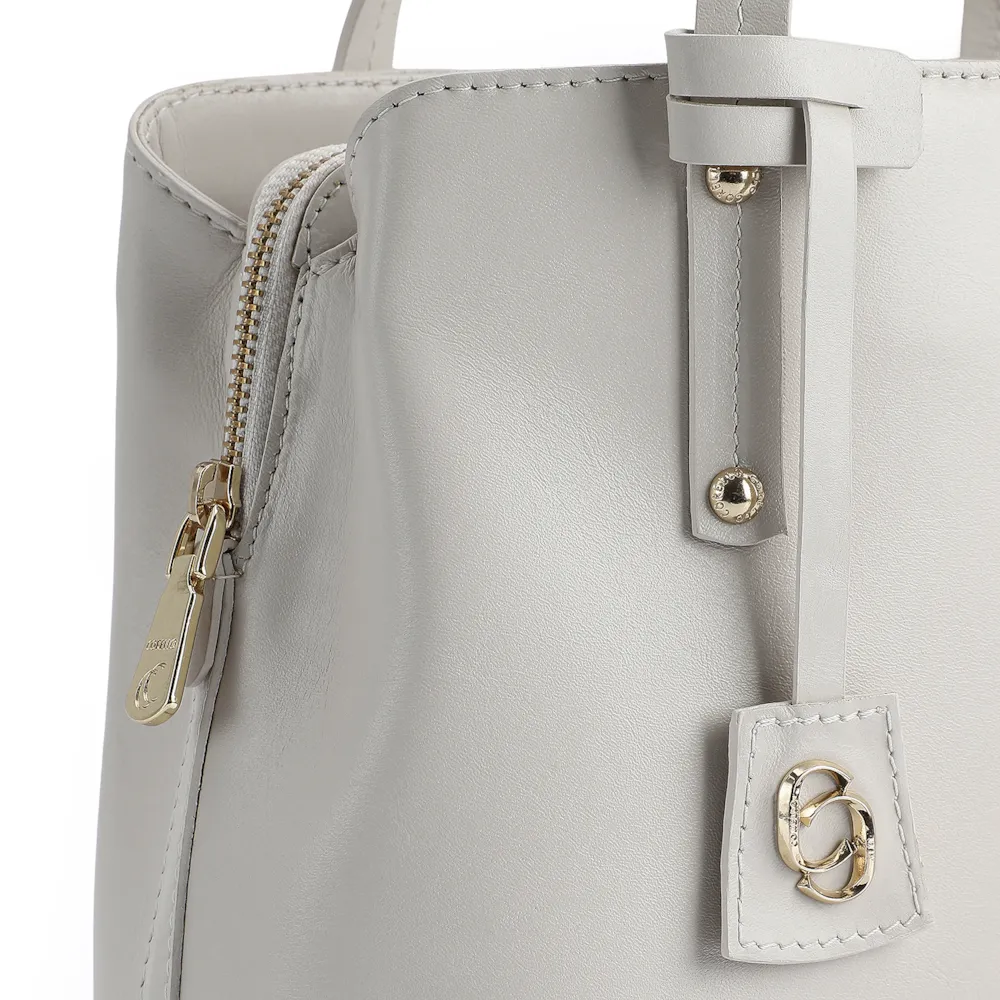 Bolsa Tote Couro Off White - imagem 6