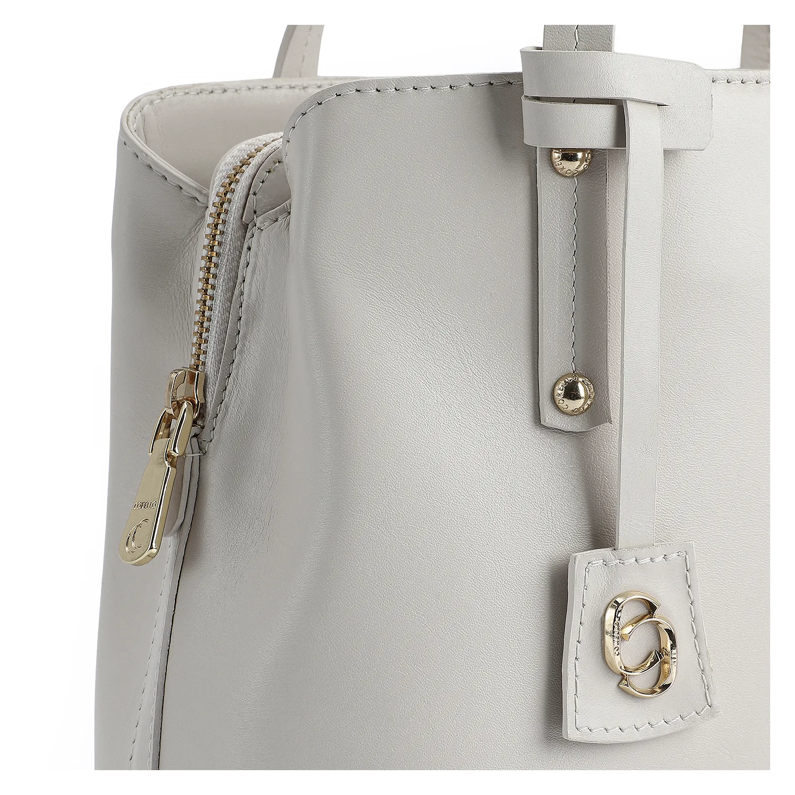 Bolsa Tote Couro Off White