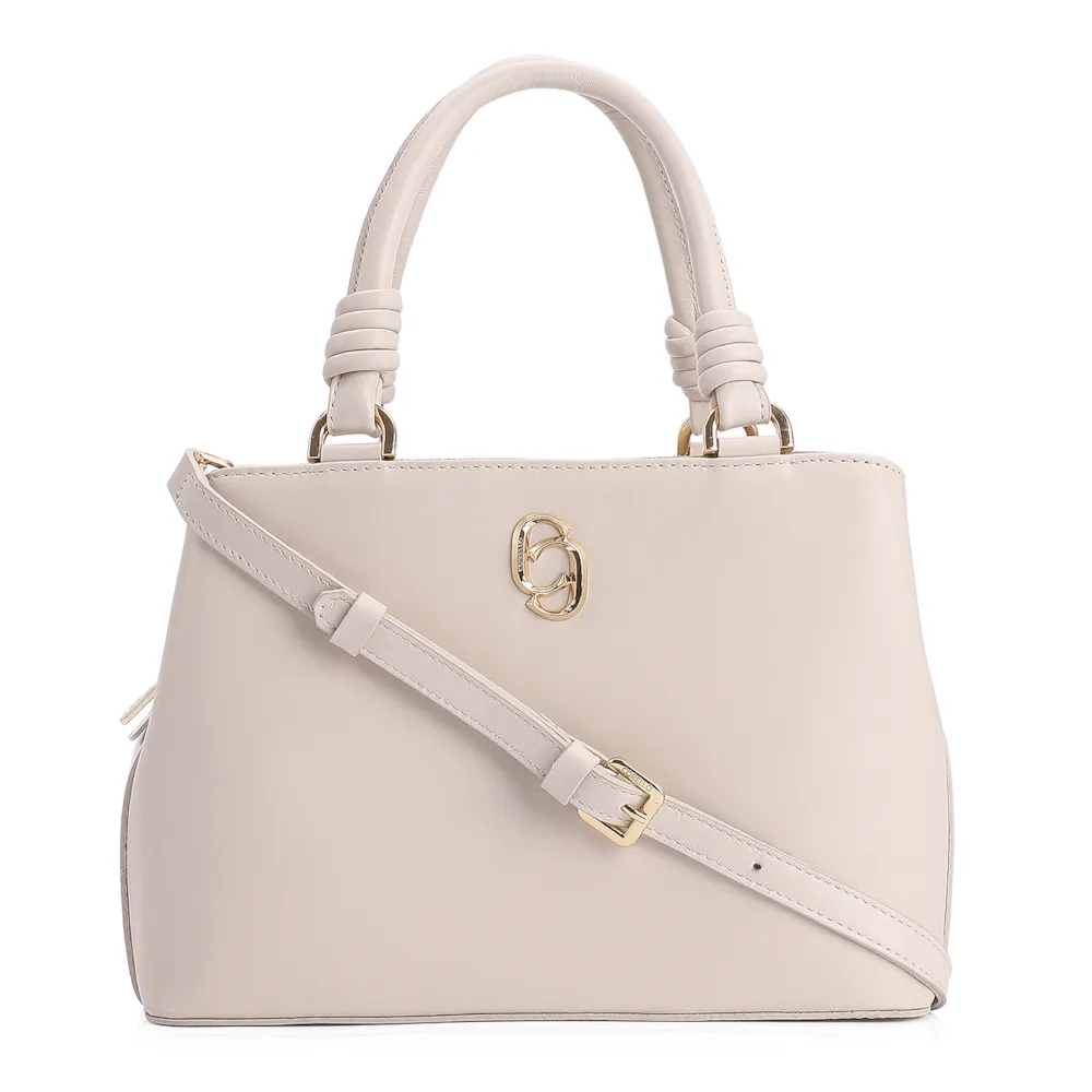 Bolsa Tote Couro Off White