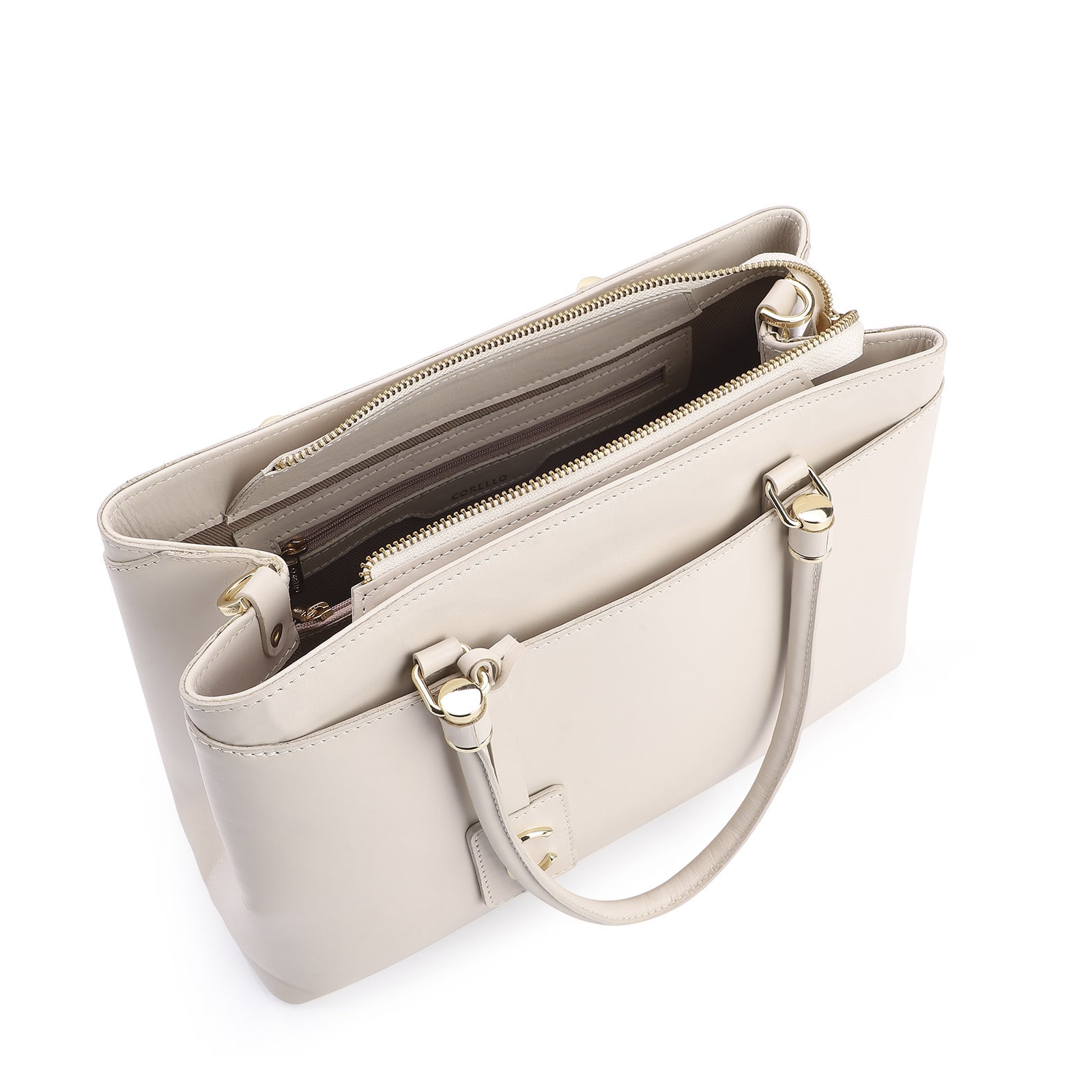 Bolsa Tote Couro Off White