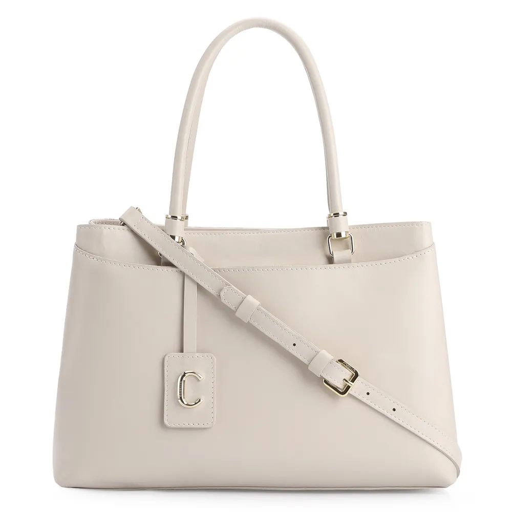 Bolsa Tote Couro Off White