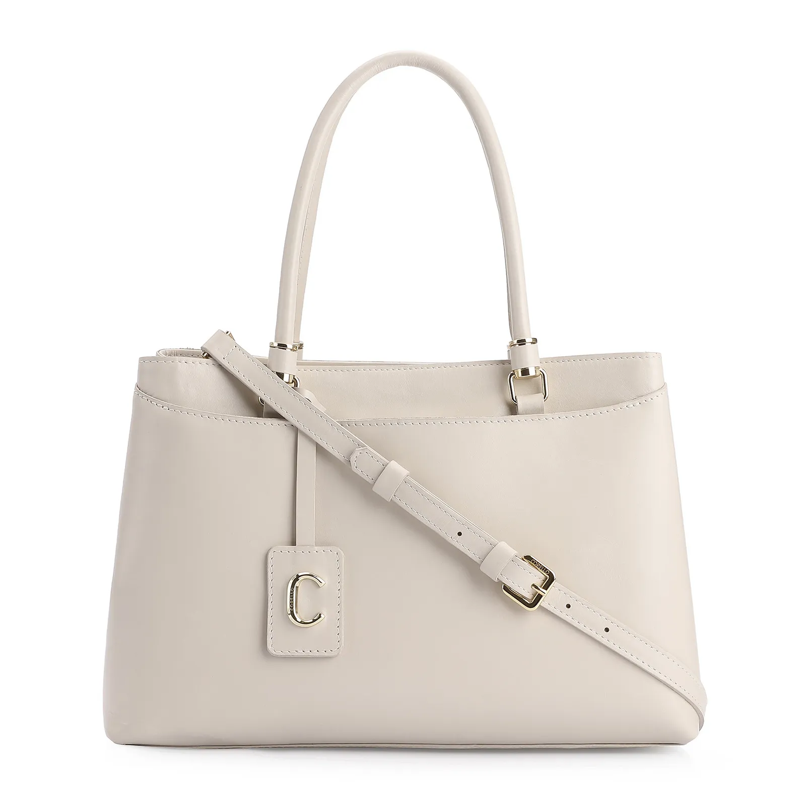 Bolsa Tote Couro Off White