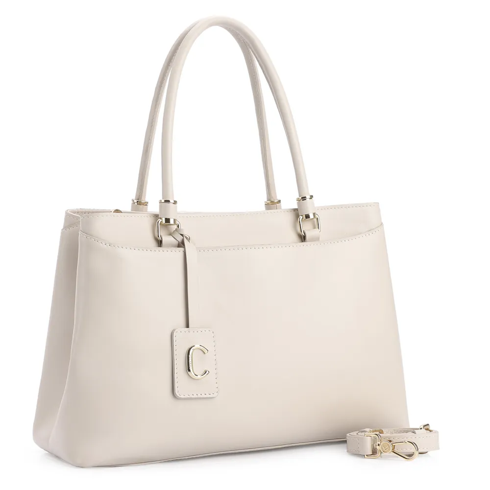Bolsa Tote Couro Off White - imagem 2