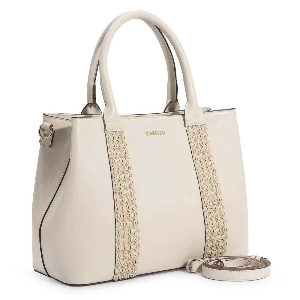 Bolsa Tote Couro Off White - imagem 3
