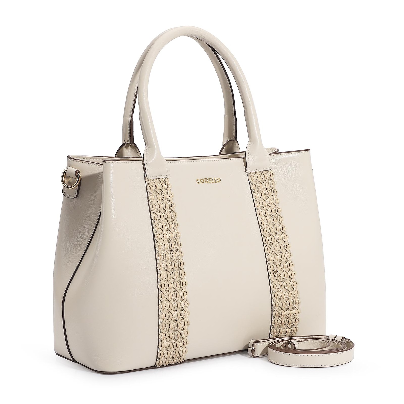 Bolsa Tote Couro Off White