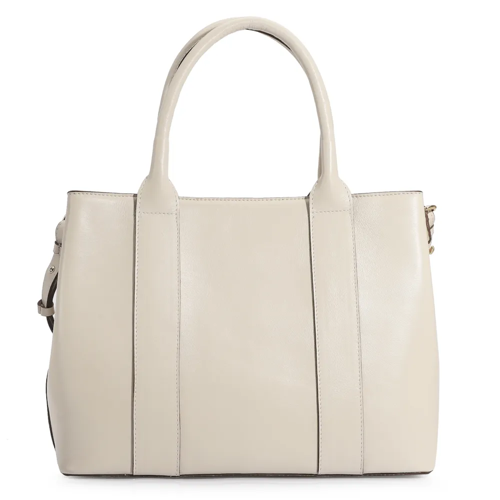 Bolsa Tote Couro Off White - imagem 4