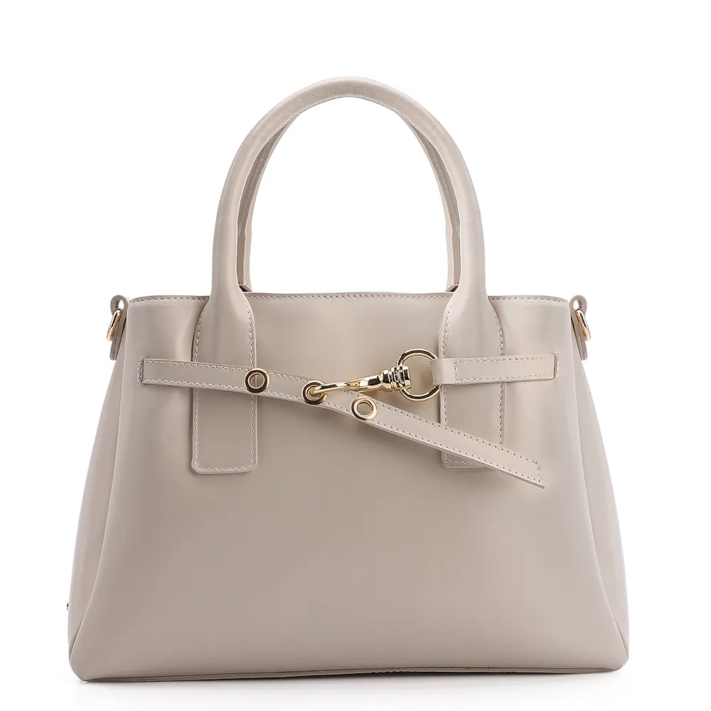 Bolsa Tote Couro Off White