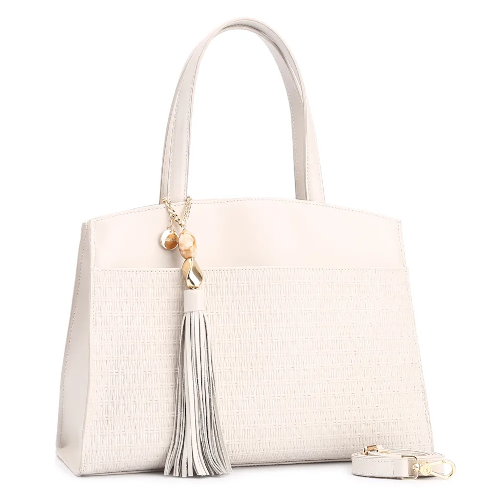 Bolsa Tote Couro Off White - imagem 3