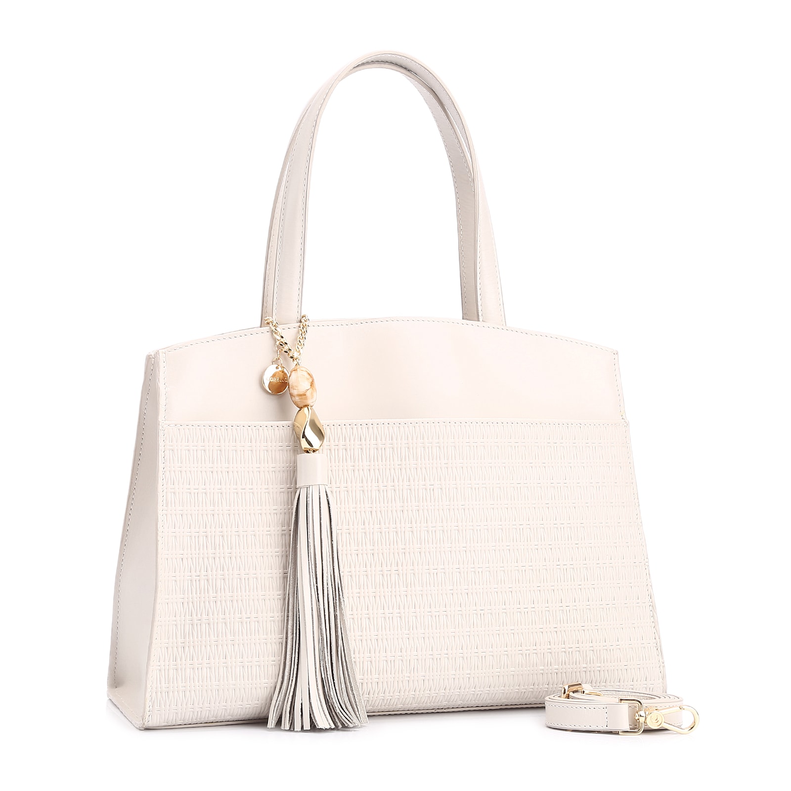 Bolsa Tote Couro Off White