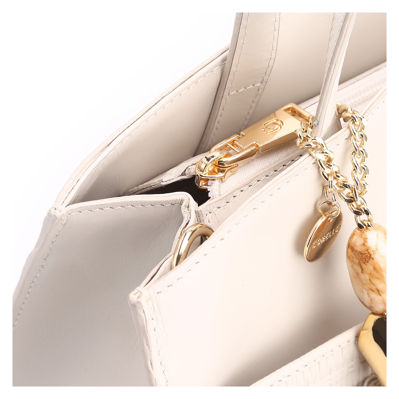 Bolsa Tote Couro Off White