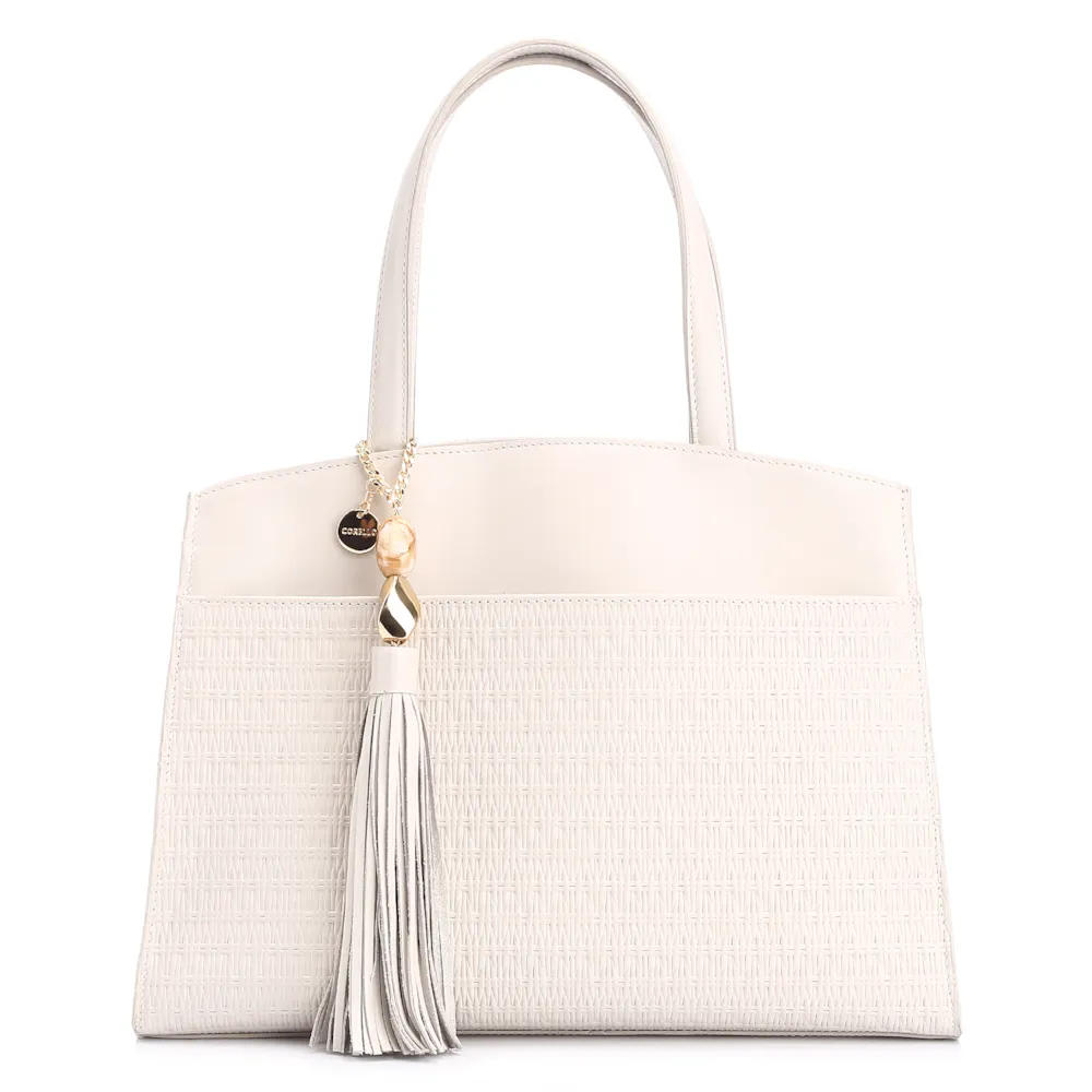 Bolsa Tote Couro Off White
