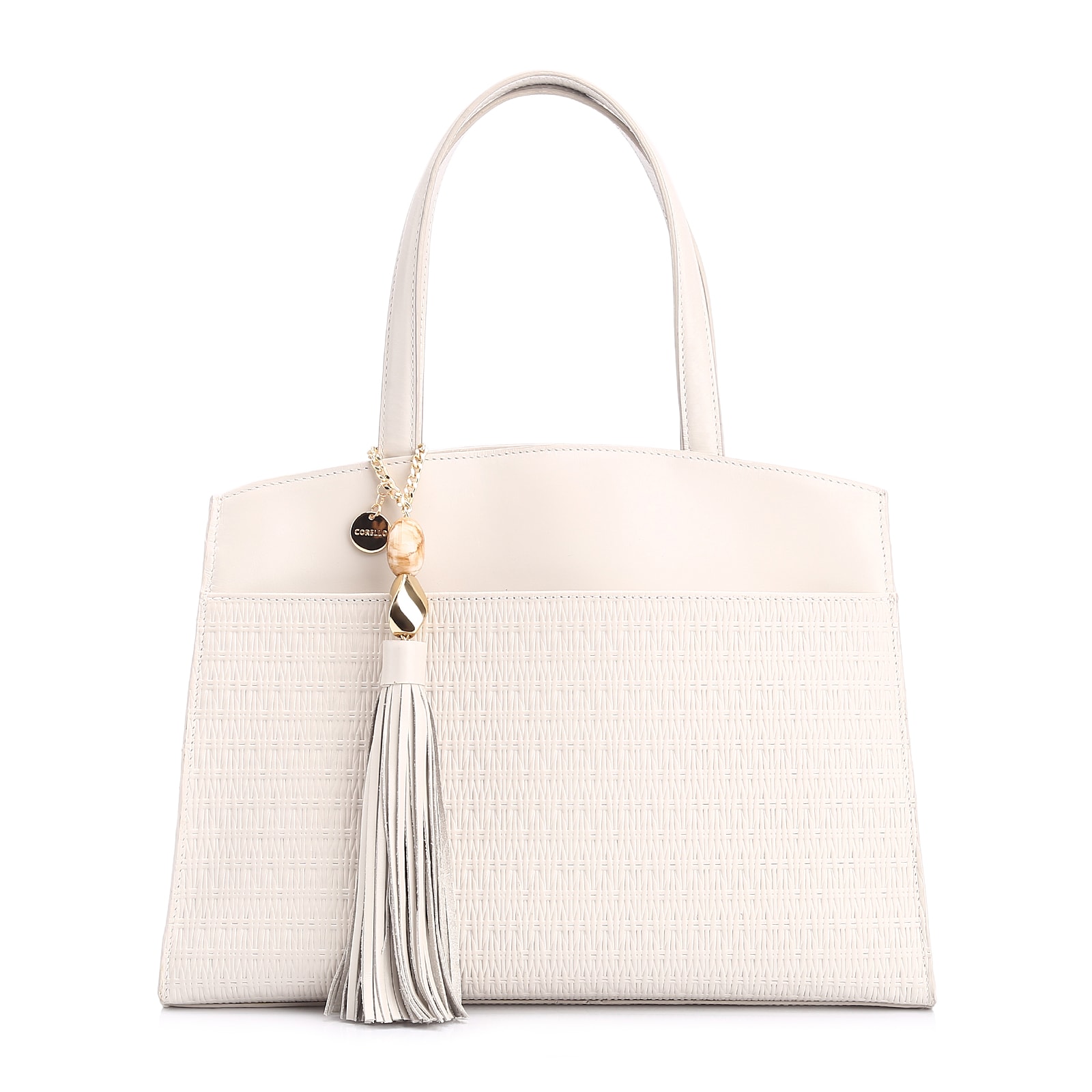 Bolsa Tote Couro Off White