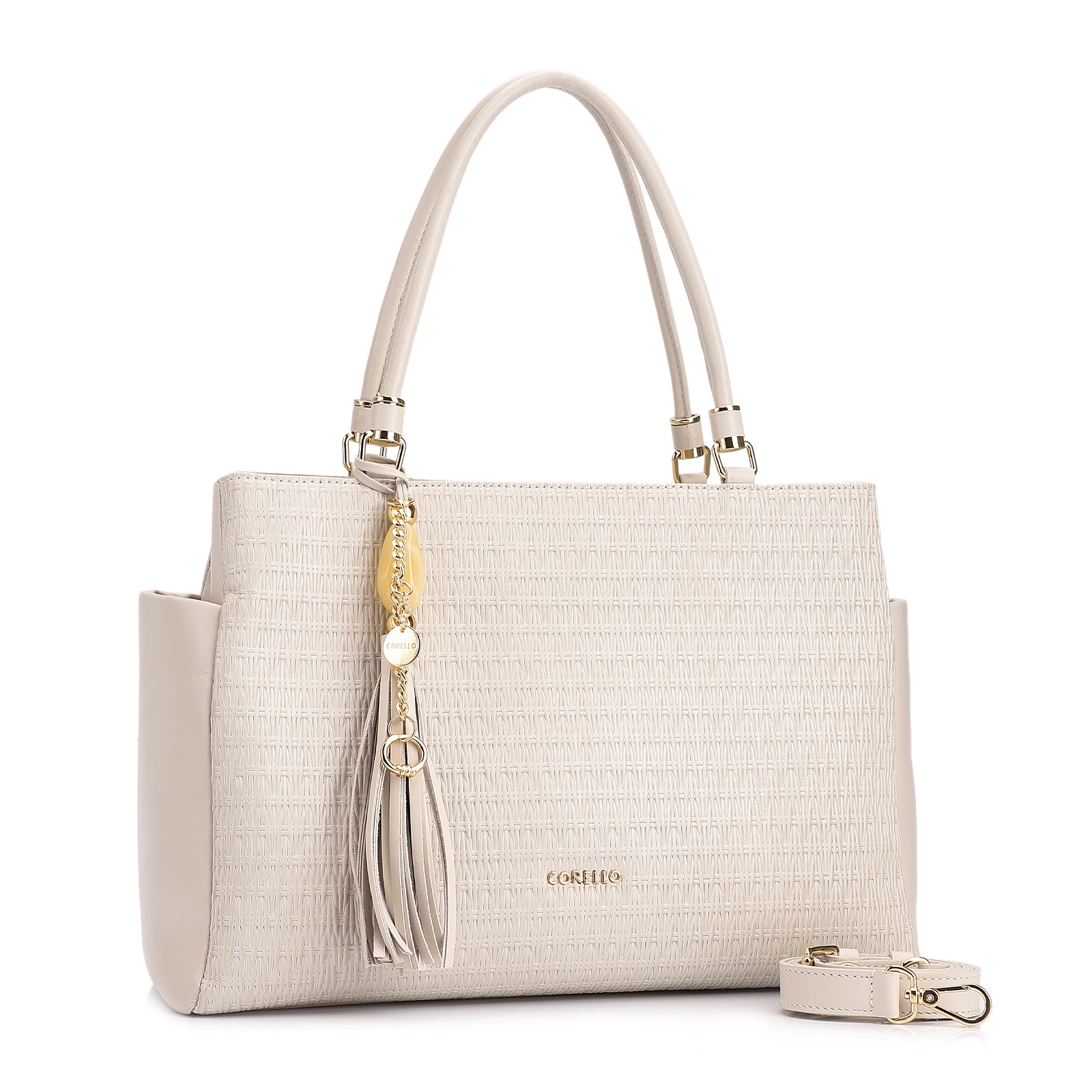 Bolsa Tote Couro Off White