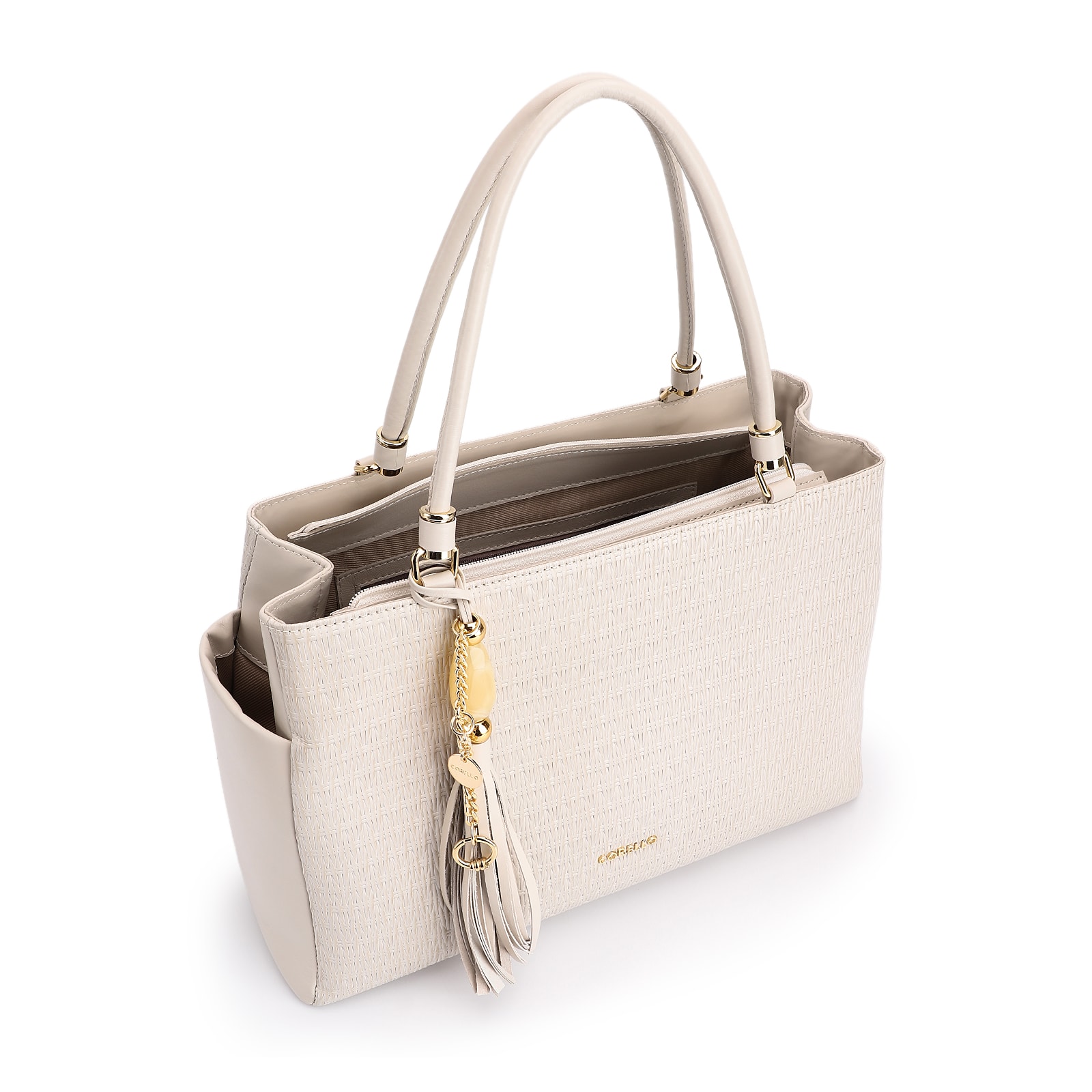 Bolsa Tote Couro Off White