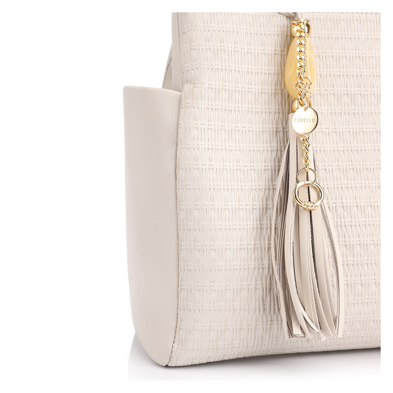 Bolsa Tote Couro Off White