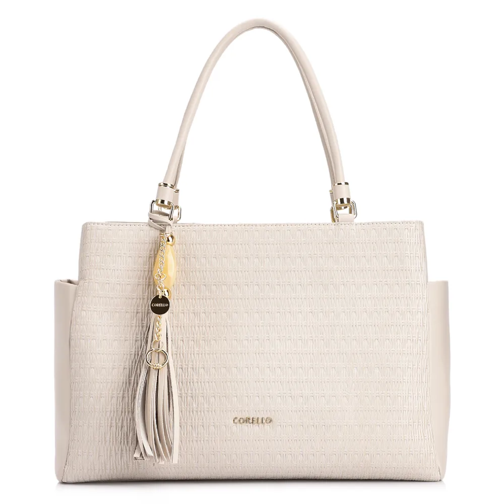 Bolsa Tote Couro Off White
