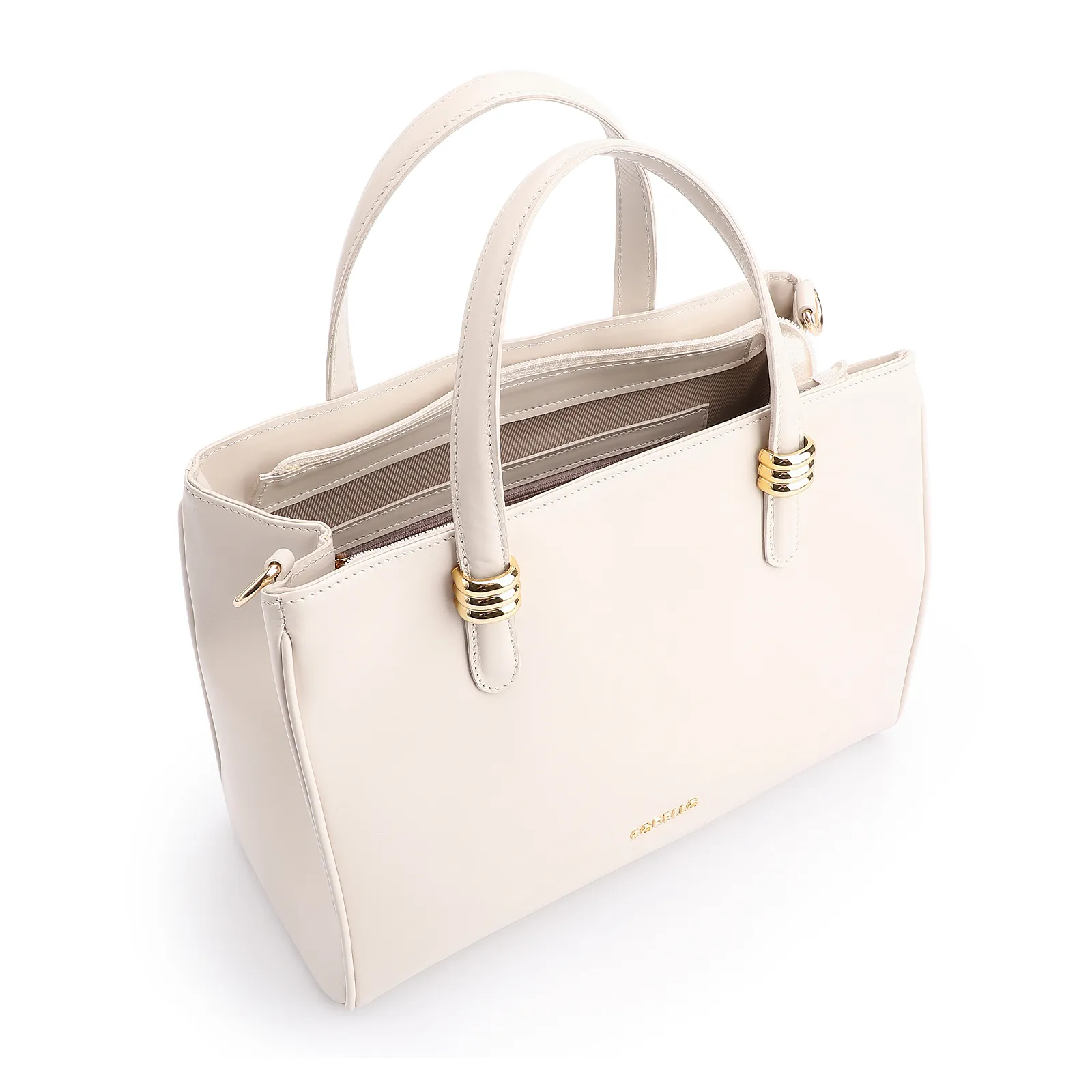 Bolsa Tote Couro Off White