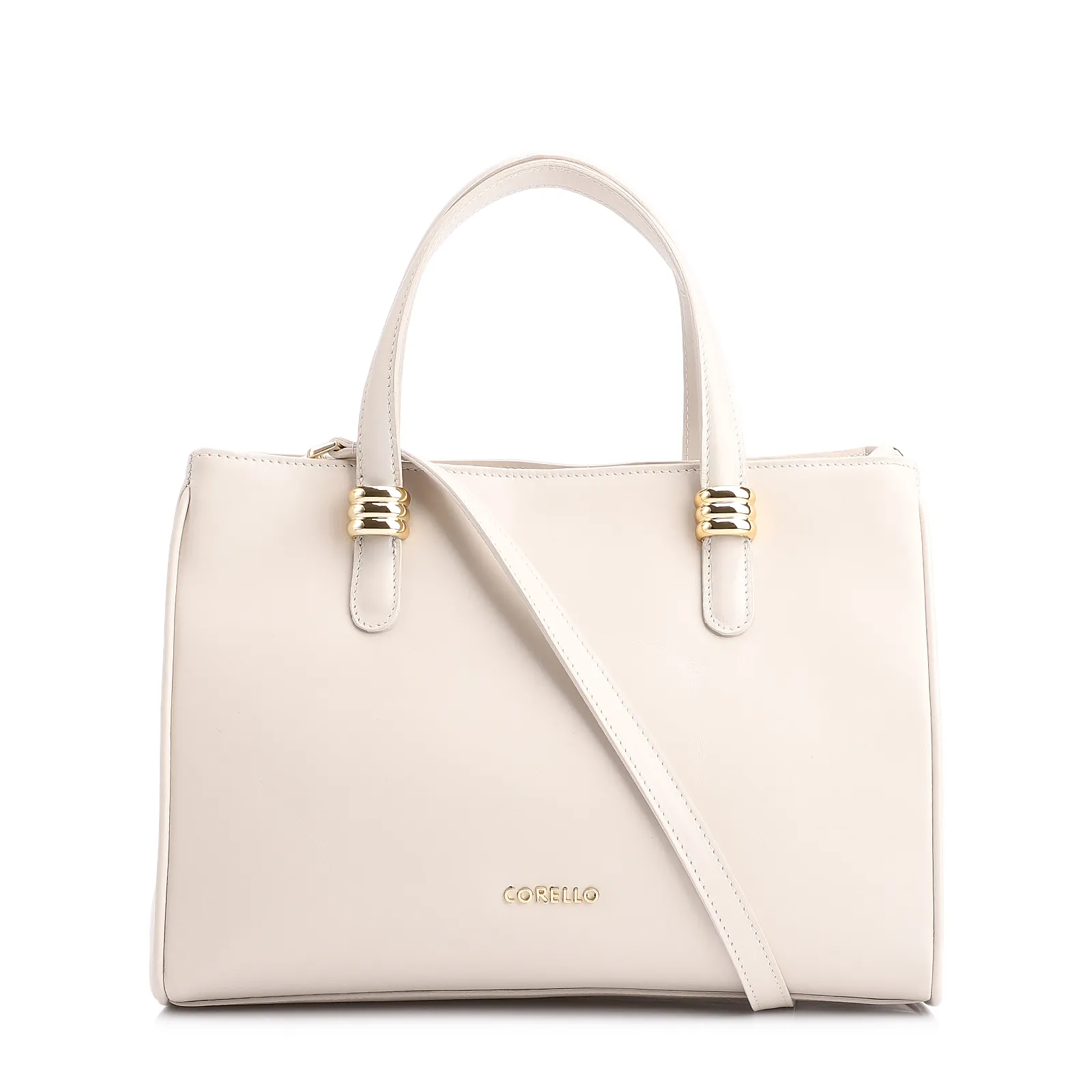 Bolsa Tote Couro Off White